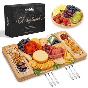 Bamboo Cheese and Charcuterie Board with Utensils NIB and unopened